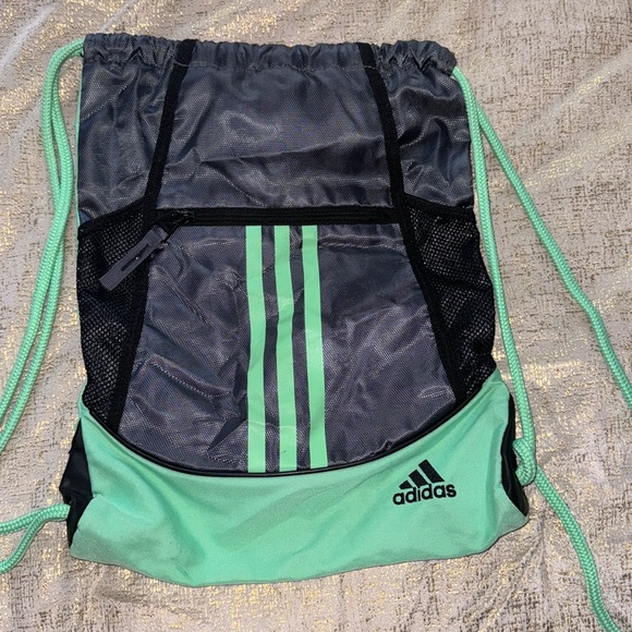 Adidas Alliance Drawstring Sackpack in Mint Green - Picture 2 of 3